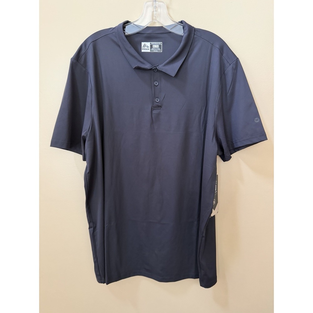 Men's RBX Performance Black Short Sleeve Polo Shirt Size XL NWT